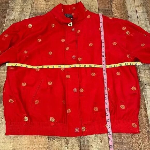 Mureli Silk Gold/ Red Nautical Jacket - Picture 4 of 12